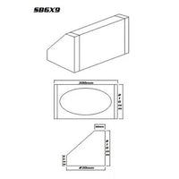6" x 9" Subwoofer Enclosure Box | Black/Grey Carpet | Pair | Pre-Loaded Terminal Cup