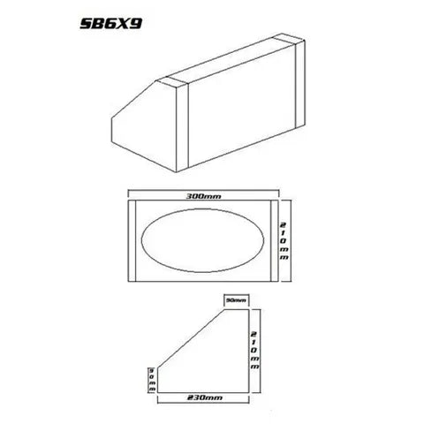 6" x 9" Subwoofer Enclosure Box | Black/Grey Carpet | Pair | Pre-Loaded Terminal Cup
