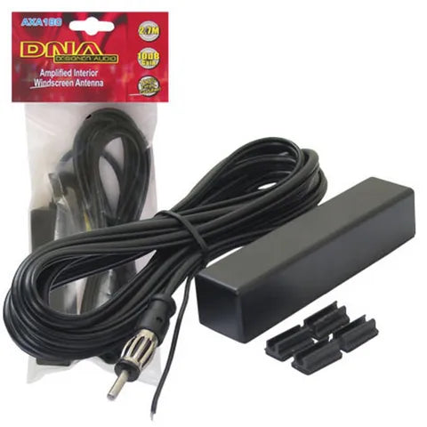 Universal Interior AM/FM Antenna | Windshield Mount | Signal Booster for Car Stereo