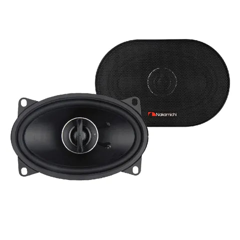 Nakamichi 4x6" 2â€‘Way Coaxial Car Speakers Pair | 150W Peak Oval Coaxial Audio System