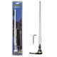 Universal 360mm Flexible AM/FM Antenna | White Whip Mast | 6.3mm Male Plug