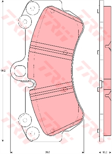 TRW Brake Pad Set (DB1676)