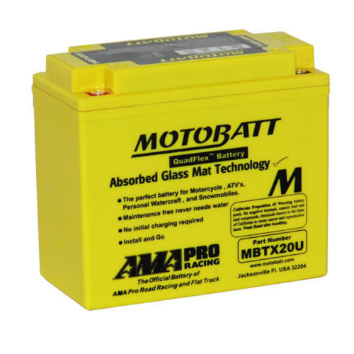 MOTOBATT BATTERY AGM 12V 320CCA - MBTX20U