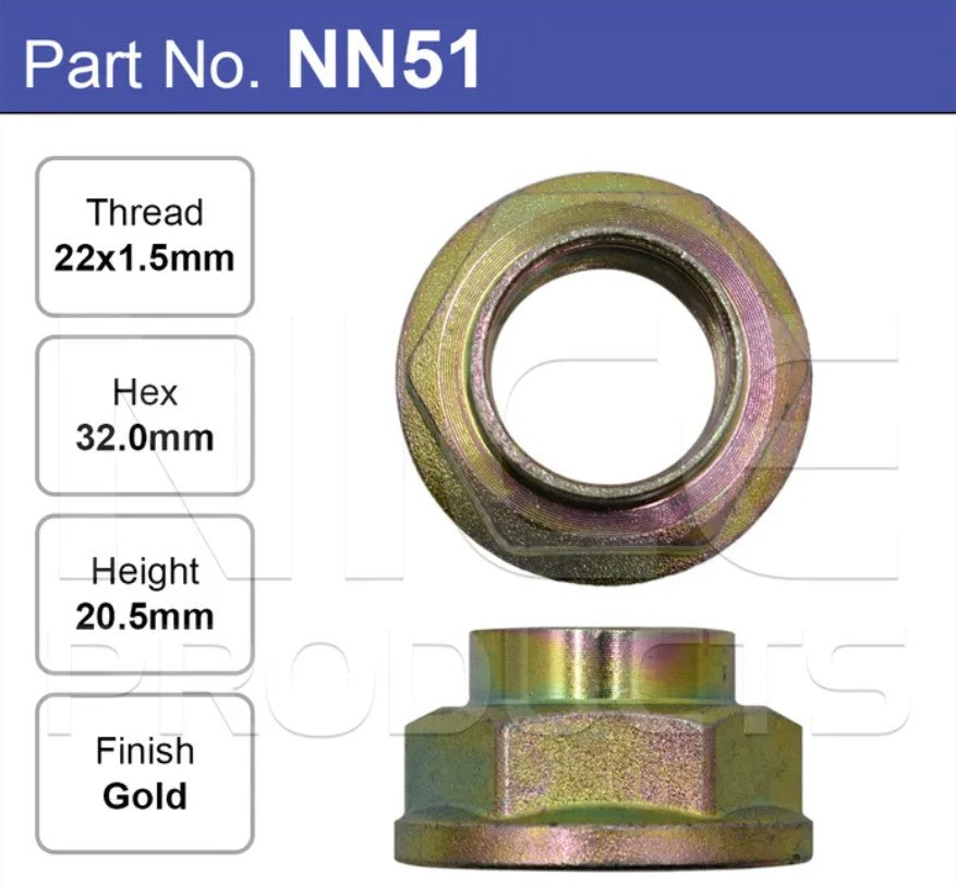 NN51 - Axle Nut