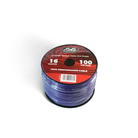 EDS EBS-16-100M 16 Gauge CCA Speaker Cable | Purple | 100 Metre Roll