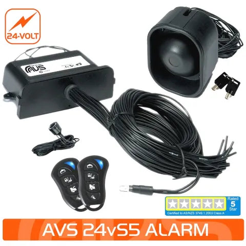 24V S5 AS/NZS Certified Vehicle Alarm & Immobiliser System | For Trucks & Commercial Vehicles