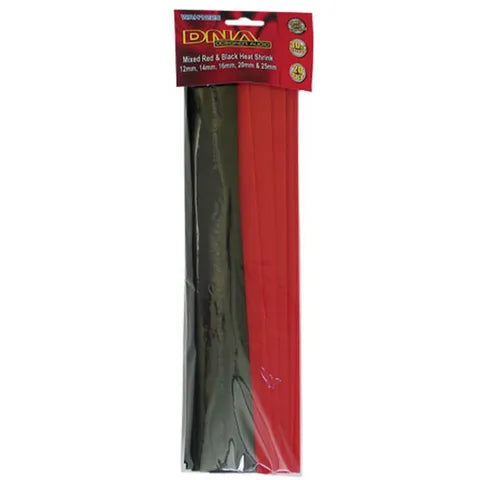 Dual Wall Heat Shrink Tubing Kit | 12mm-25mm Red & Black Assorted (20 Pack)