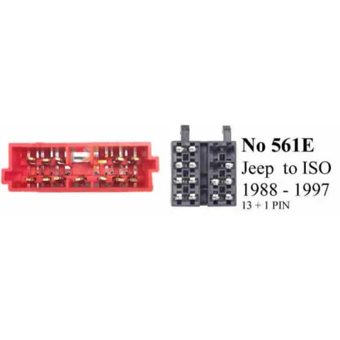 Jeep Cherokee & Wrangler Car Stereo Wiring Harness | 1988-1997 13+1 Pin Plug Adapter