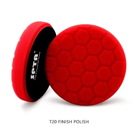 Foam Pad Hook & Loop 75mm â€“ T20 Finish Polish Red | Professional Detailing Pad