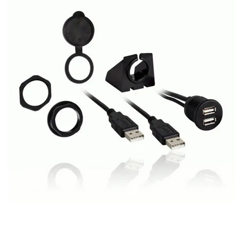 Dual USB 2.0 Extension Cable - 1 Meter Length | Data & Charging Sync Cord