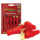 4 AWG Red Fork Terminals (10-Pack) | Insulated Ring Tongue Connectors