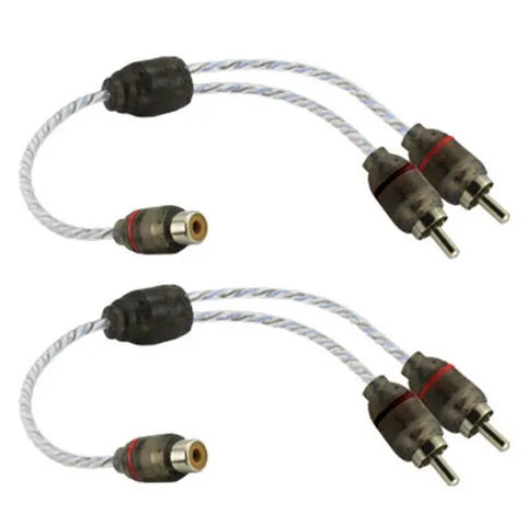 DNA PRO-SPEC RCA Y-Split Cable (Pair) | 1 Female to 2 Male Blue Audio Adapter