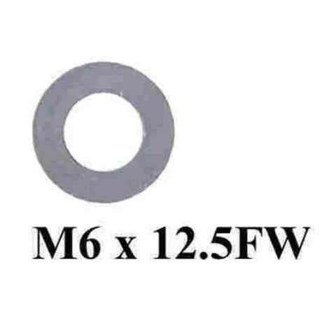 6mm x 12.5mm x 1.2mm Zinc Plated Flat Washers | Pack of 100 | M6 Size