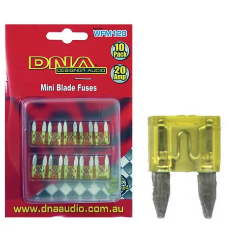 Mini Blade Fuses | 20 Amp ATM (10-Pack)