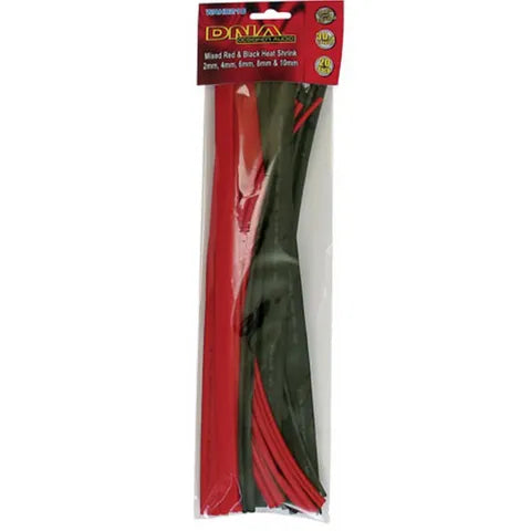 Heat Shrink Tubing Assortment | 2-10mm Red & Black (20-Pack) for Electrical Insulation