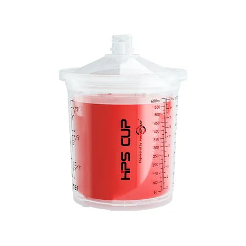 Hanspray HPS Paint System â€“ 600ml Liners & Hard Cup with Locking Lid, 125 Micron â€“ 50/Box