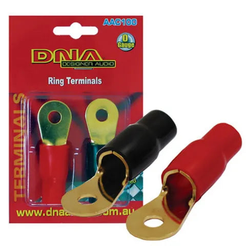 0 AWG Ring Terminals (1 Black, 1 Red)