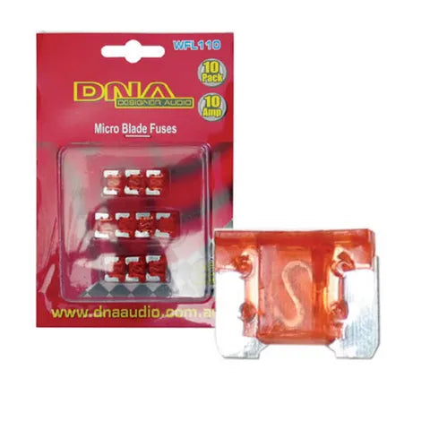 DNA Micro Blade Fuses | Low Profile 10 Amp ATT (10-Pack)