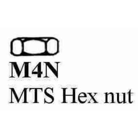 M4 Black Nylon Nut | Nylon 6.6, Sold Individually