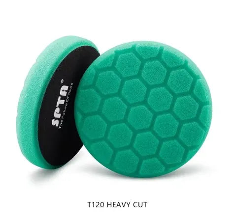 Foam Pad Hook & Loop 75mm â€“ T120 Heavy Cut Green | Professional Polishing Pad