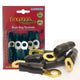 DNA 4 AWG Black Ring Terminals - 10 Pack for Heavy-Duty Power & Ground Connections