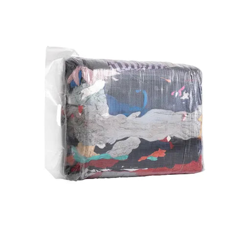 EDS Auto Coloured Cotton T-Shirt Rags â€“ 10kg Compressed Cube