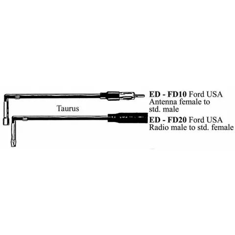 Ford USA Antenna Adapter | Female OEM Socket to Standard Male Motorola Plug