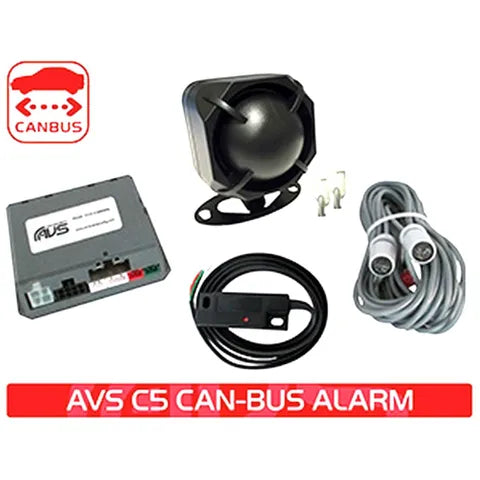 AVS C5 CAN-Bus Alarm System | With Backup Siren, Ultrasonic & Tilt Sensors