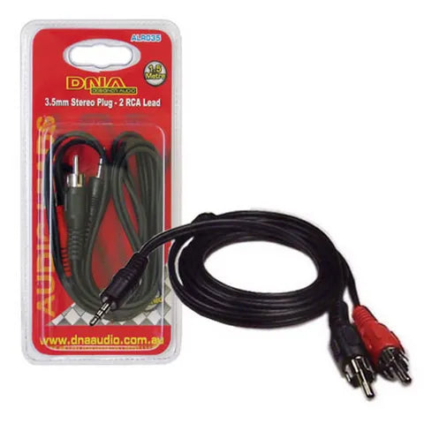 3.5mm Stereo Plug to Dual RCA Cable | 1.5 Meter Audio AUX Cable