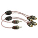 DNA PRO-SPEC RCA Y-Splitter Cable (Pair) | 1 Male to 2 Female Red RCA Adapter