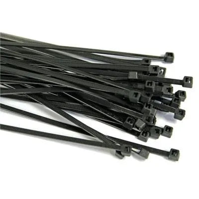 Heavy-Duty 10" Cable Ties | 250mm x 4.8mm Black Nylon Zip Ties (Pack of 100)