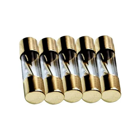 Raptor AGU 40 Amp Fuses (5-Pack) | Glass Tube Fast-Blow Car Audio Fuses
