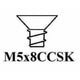 M5 x 8mm Countersunk Pozi Pan Head Machine Screws | Zinc Plated | MOQ 100