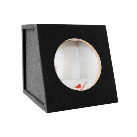 10-Inch Single Vented Subwoofer Box | 1.0 cu ft | Black Carpet | Pre-Loaded Terminal