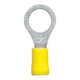 Yellow Insulated Ring Crimp Terminals | 10.5mm Stud Size | Pack of 100
