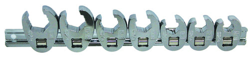 SP Tools 7pc SAE 3/8”DR Flex Crowfoot Nut Wrench Rail Set