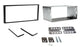 Universal 103mm Double DIN Stereo Mounting Cage & Black Trim Panel Kit