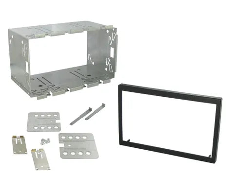Universal 110mm Double DIN Stereo Mounting Cage | Black ISO Mount Kit