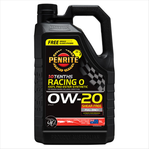 Penrite 10 Tenths Racing Engine Oil 0W-20 5 Litre