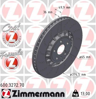 ZIMMERMANN FRONT BRAKE ROTOR 375MM AUDI RSQ3 2020> - 600.3272.70