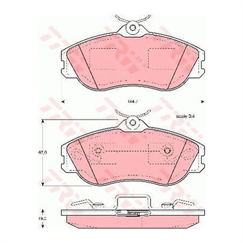 TRW FRONT DISC BRAKE PADS - MITSUBISHI 380 05-