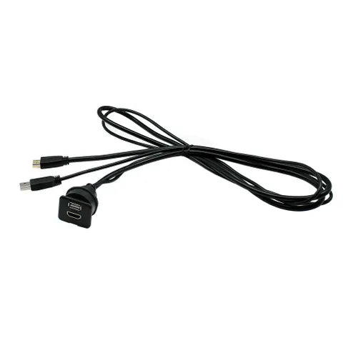 Dash-Mount HDMI & USB 3.0 Extension Cable | 1.5 Meter Length | Panel Mount