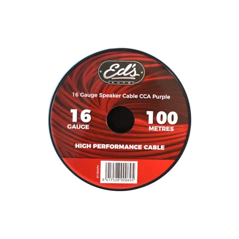 EDS EBS-16-100M 16 Gauge CCA Speaker Cable | Purple | 100 Metre Roll