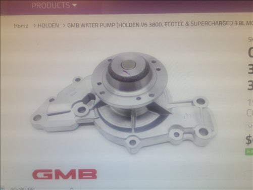 ASL WATER PUMP HOLDEN COMMODORE VN-VY 3.8L V6 88-04