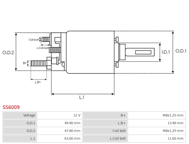 Starter Motor Solenoid - SS6009