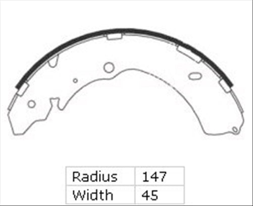 XP BRAKE SHOE REAR ISUZU D-MAX RODEO 02-  295 X 44MM