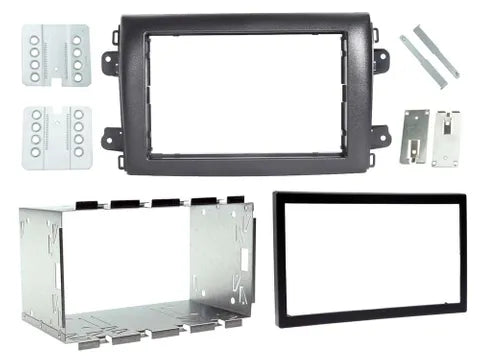 Metra 95-9224B Black Double DIN Dash Kit with Cage | 2021+ Fiat Ducato