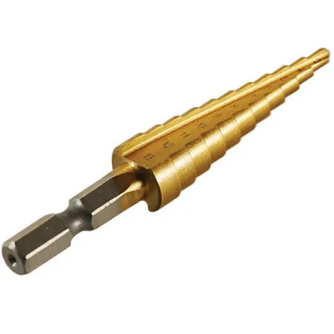 11-Step Titanium Coated Unibit Drill Bit | 3mm to 13mm Range | High-Speed Steel Step Drill